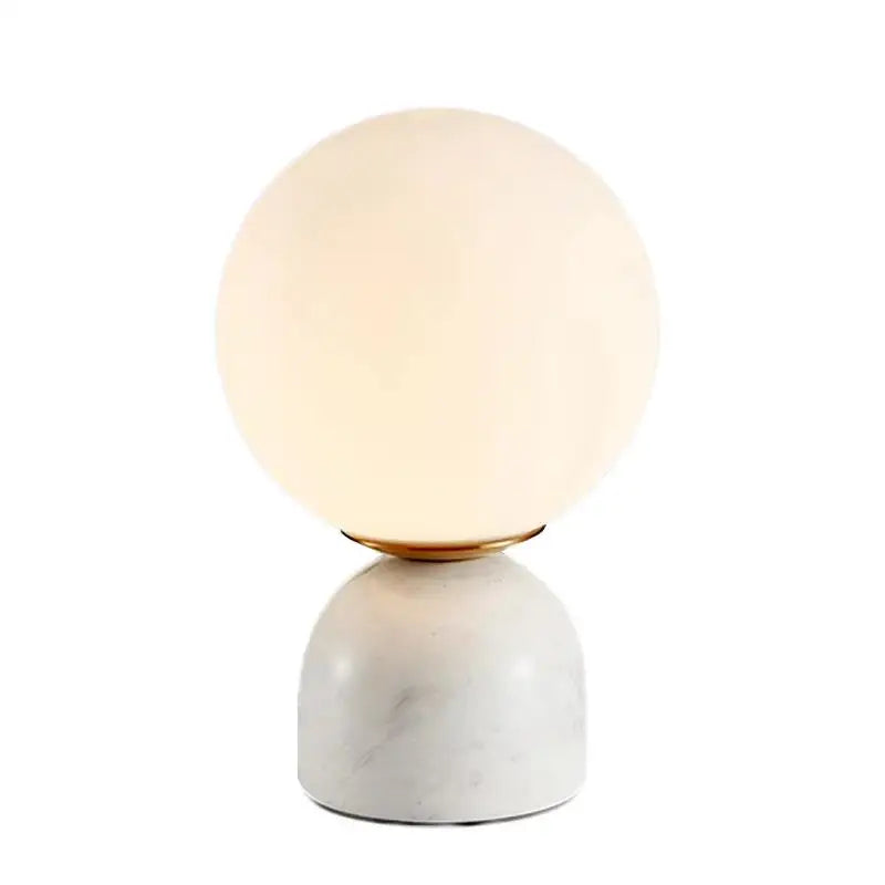 marble Table Lamp Modern Living Room Home Decor Glass Ball Table Lamps Hotel Bedroom Bedside Study Desk Light