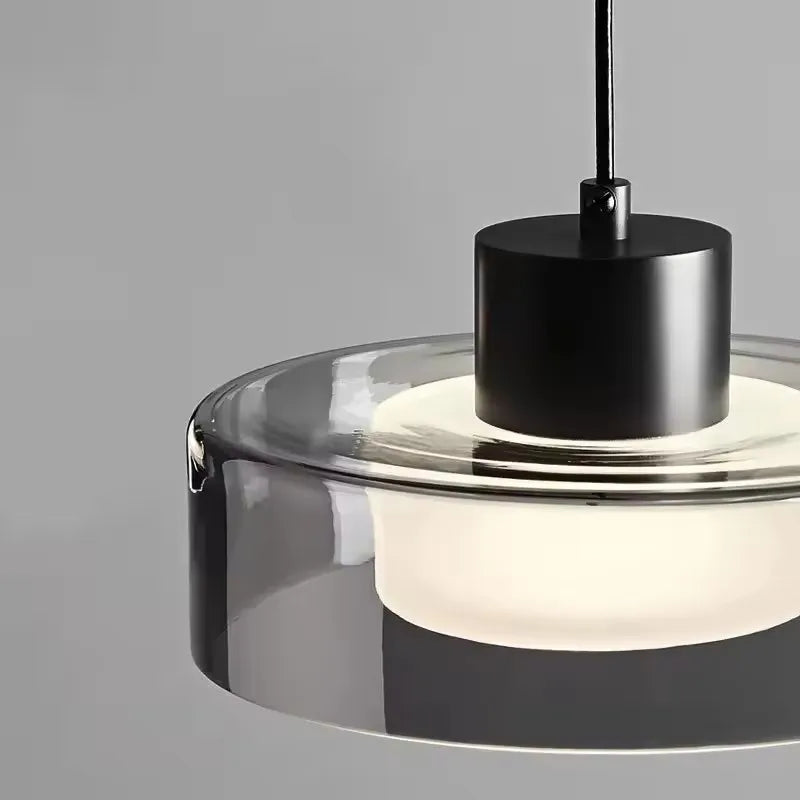 Glass Lampshade Hanging Pendant Lamp for Dining Room Kitchen Bedside Living Room Bedroom Minimalist LED Chandelier Pendant Light