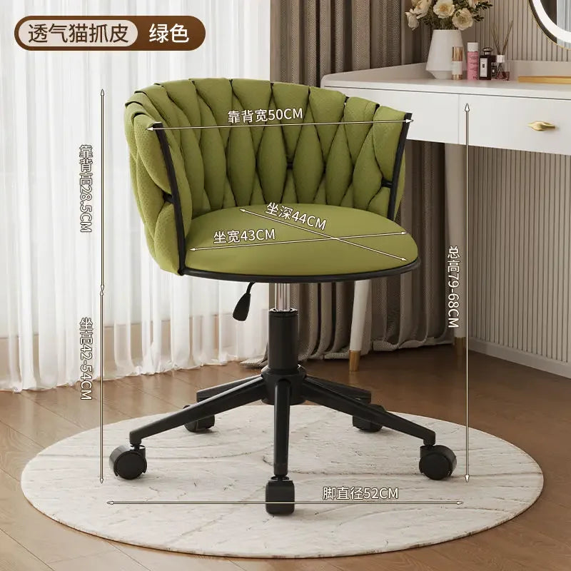 Office Chair, Swivel Desk Chair , Stylish Seating for Home Office, Vanity & Modern Glam Workspace Decor