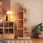 Bookshelf Shelf Floor to Wall Bookcase Household Tree-Shaped Integrated Shelf Living Room Bedroom Creative Storage Cabinet