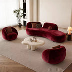 Modern Minimalist Curved Sofa Nordic High-End Clothing Store Beauty Salon Front Desk Lounge Reception Sofa Office Furniture FYOS