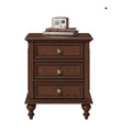 Premium Brown Oak Nightstand Modern Minimalist Style Stainless Steel Legs Drawer Storage Custom Furniture Option