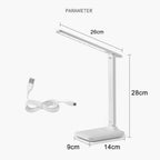 ZK40 Table Lamp Eye Protection Touch Dimming Plug in 180 Degree Flip Folding Stand Design LED Learning Desk Lamp
