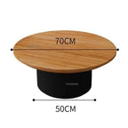Nordic Solid Wood Coffee Table, Modern Designer Small Apartment Living Room Hotel Combination round Side Table, Minimalist