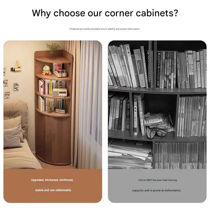 Living Room Wall Corner Cabinet Triangle Shelf against Wall Home Storage Organizer Corner Living Room Wall Shelf