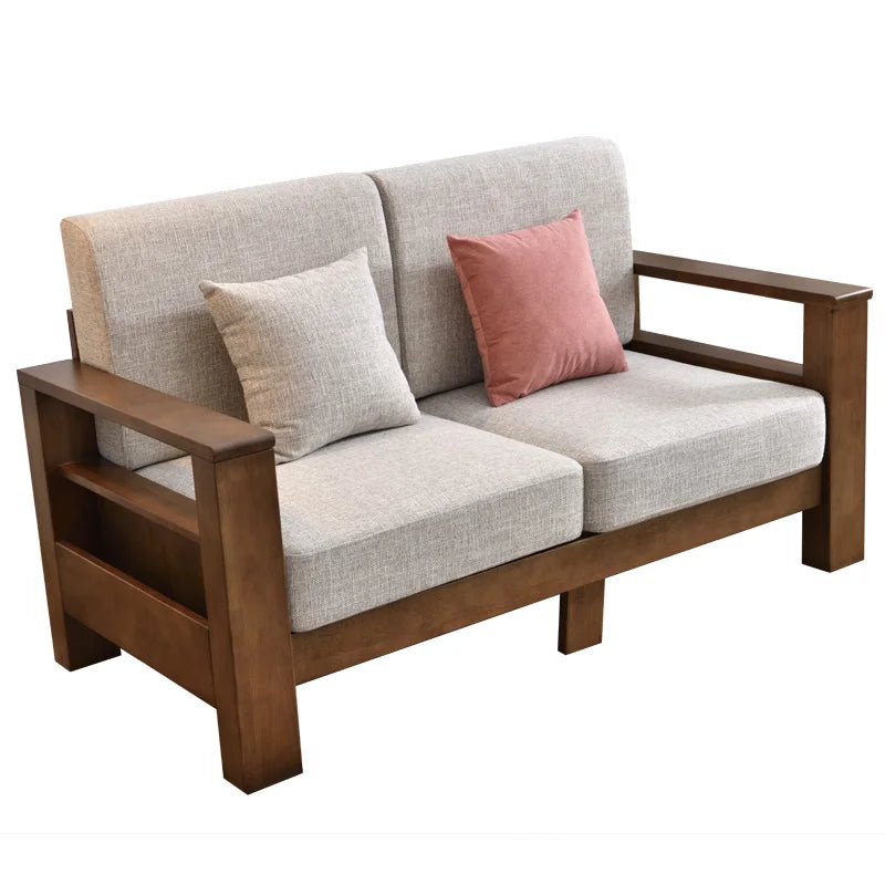 Living Room Sofas Minimalist Large Wooden Daybed Lazy Sofas Lounges Home Furniture