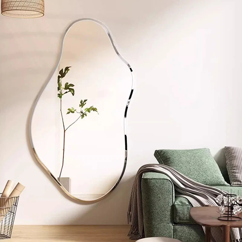 Wavy Wall Mirror Living Room Modern Decoration Aesthetic Mirror Funky Hanging Espelhos Home Decorations