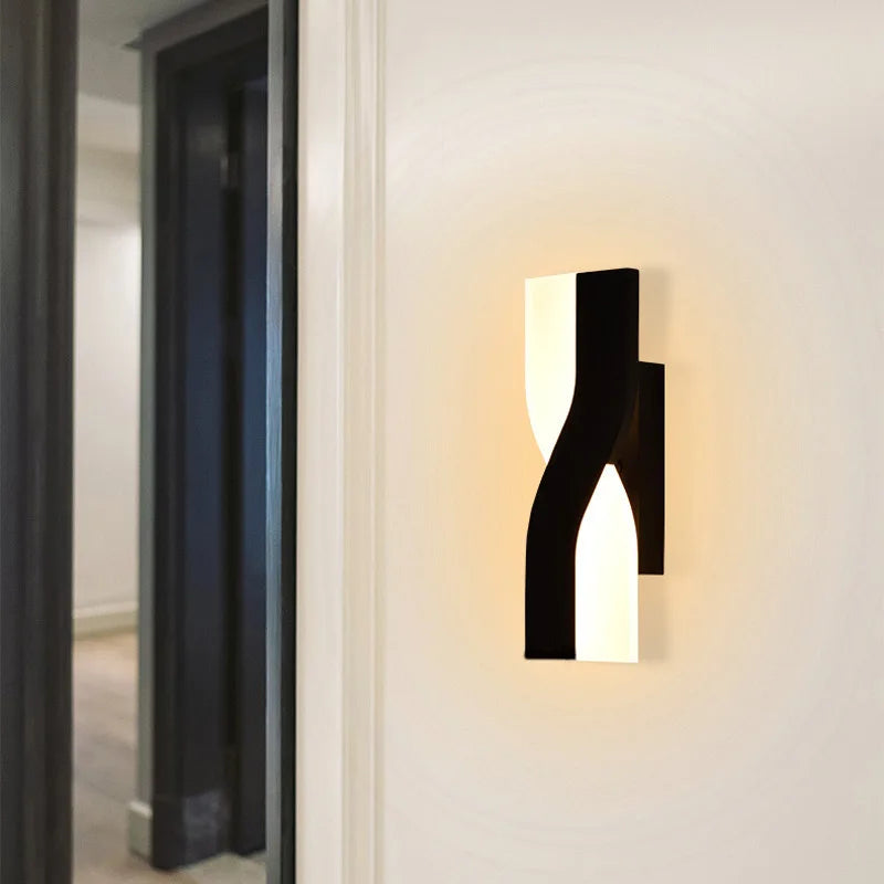 Nordic Simple LED Wall Lamp Modern Bedroom Bedside Adjustable Rotatable Lights Living Room Porch Wall Lamps Decor Lighting