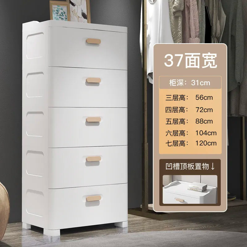 Thickened Storage Cabinet, Locker, Household Snack Storage Box, Bedroom Plastic Chest of Drawers, Locker Drawer Type
