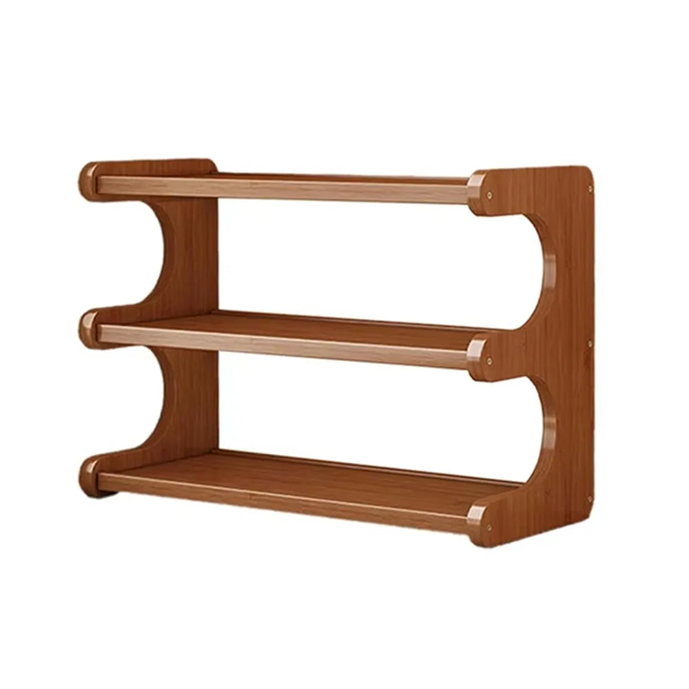 2/3 Tiers Desktop Storage Rack Compact Easy-To-Assemble Desk Bookshelf Space-Saving Multi-Functional Simple Shoe Organizer