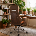 High-back Nappa leather executive office chair, premium leather desk chair, ergonomic office chair, business chair for home office, executive workspace and professional office