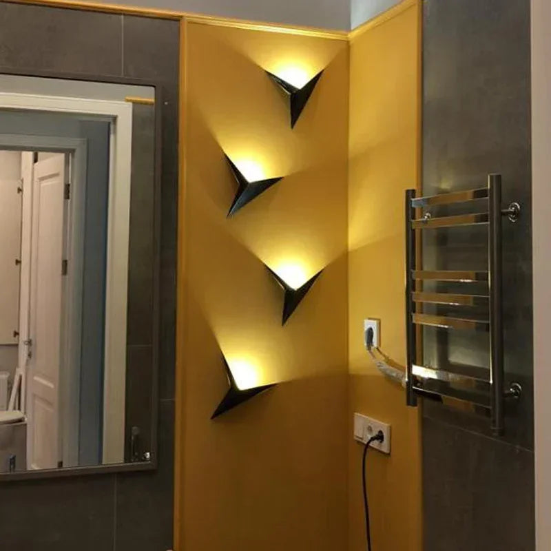 Modern Minimalist Triangle Shape LED Wall Lamps Nordic Style Indoor Living Room Lights 3W AC85-265V Simple Lighting