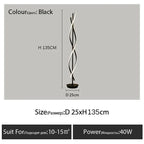Nordic Postmodern LED Floor Lamp RGB Livingroom Bedroom Study Hotel Line without Main Light Spiral Vertical Luxury Corner Lamps