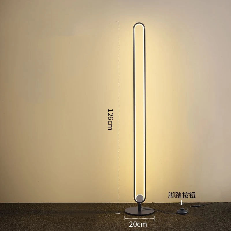 Nordic Simple Led Floor Lamp Creative Modern Bedroom Bedside LED Standing Lamps for Living Room Home Decor Iron Art Stand Lights