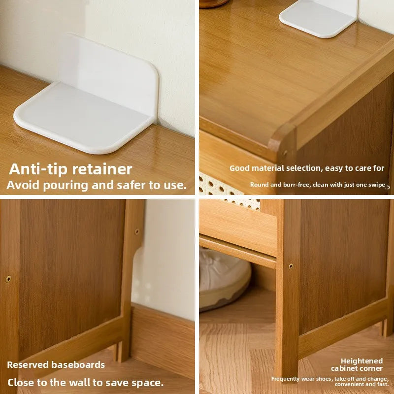 Ultra-Thin Shoe Cabinet, Tipping Bucket at the Door of the Home, Shoe Rack, Large-Capacity Entry Door, Simple Storage