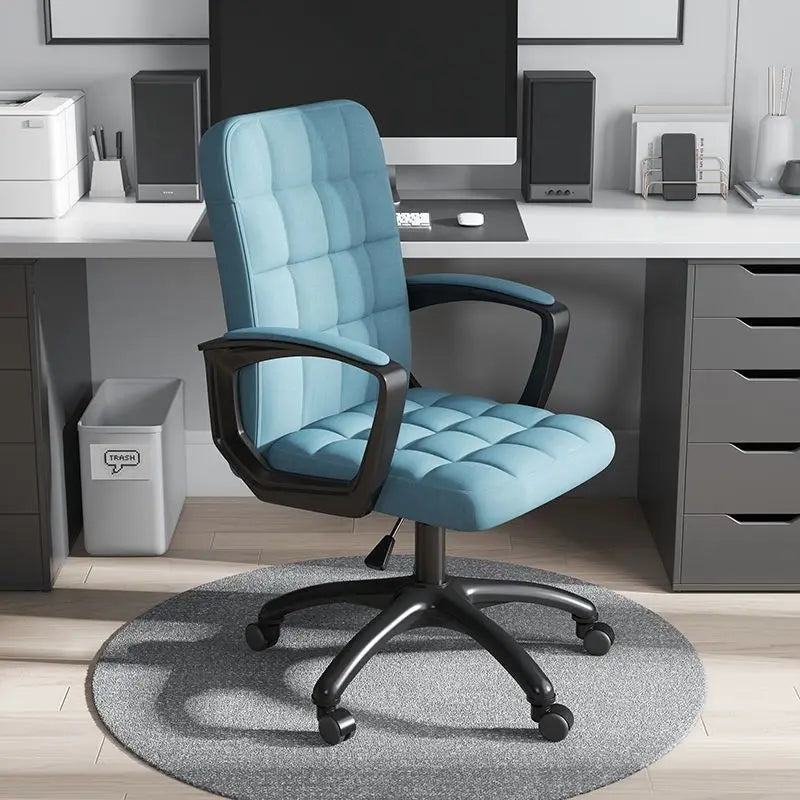 Home Computer Chair Office Chair Lifting Swivel Chair Modern Comfortable Long Backrest Seat Stool