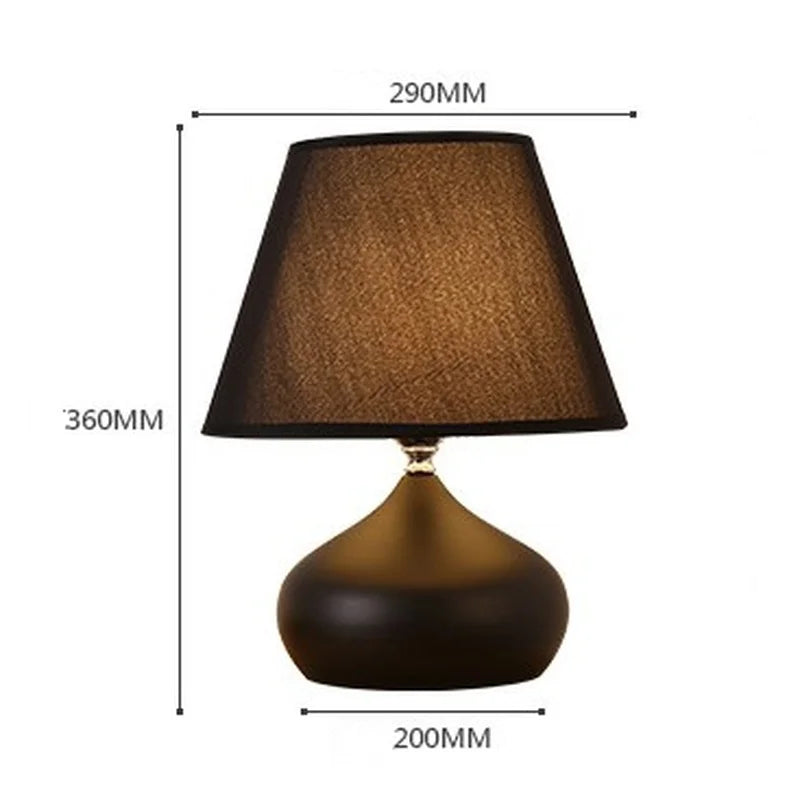 Modern Fashion Simplicity Ceramics Desk Lamp Iron Cloth Led Table Lamp for Bedroom Bedside Lamp Living Room Deco Lights Fixtures
