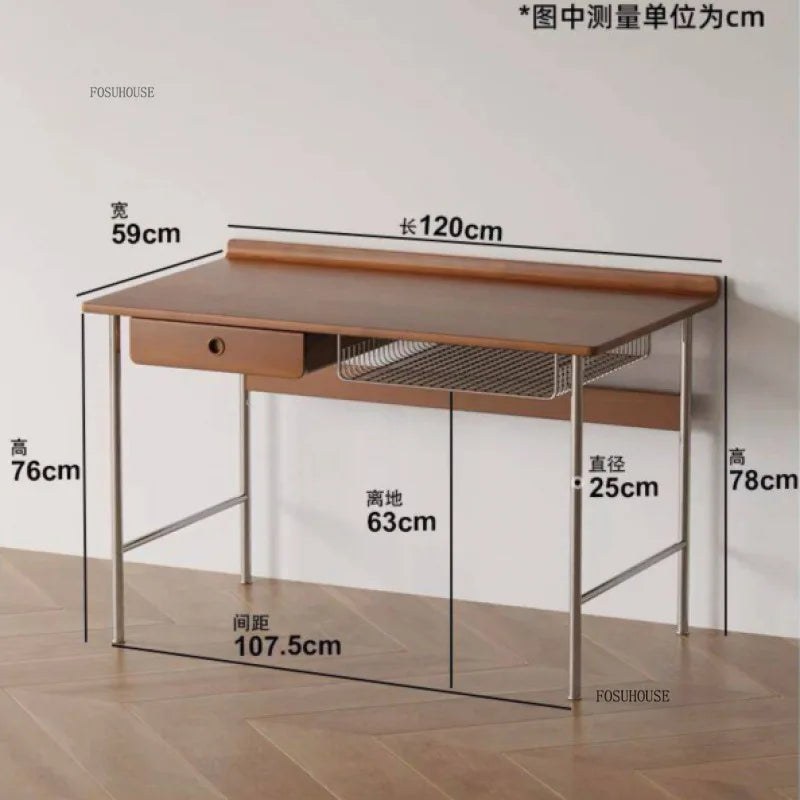 Nordic Solid Wood Computer Desks Home Study Office Reading Desk Retro Designer Creative Study Table for Office Computer Table