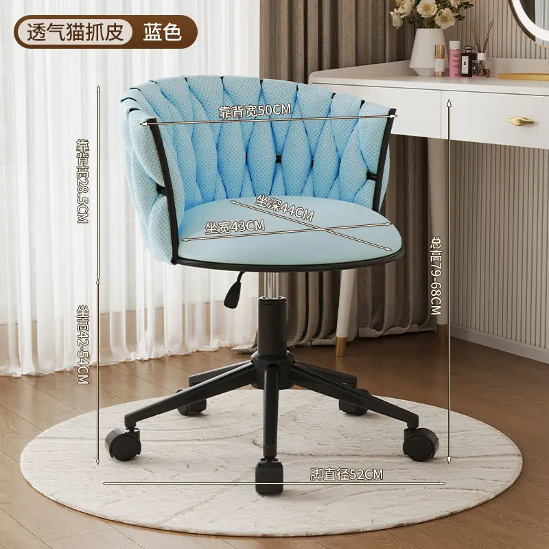 Office Chair, Swivel Desk Chair , Stylish Seating for Home Office, Vanity & Modern Glam Workspace Decor