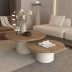 Nordic Solid Wood Coffee Table, Modern Designer Small Apartment Living Room Hotel Combination round Side Table, Minimalist