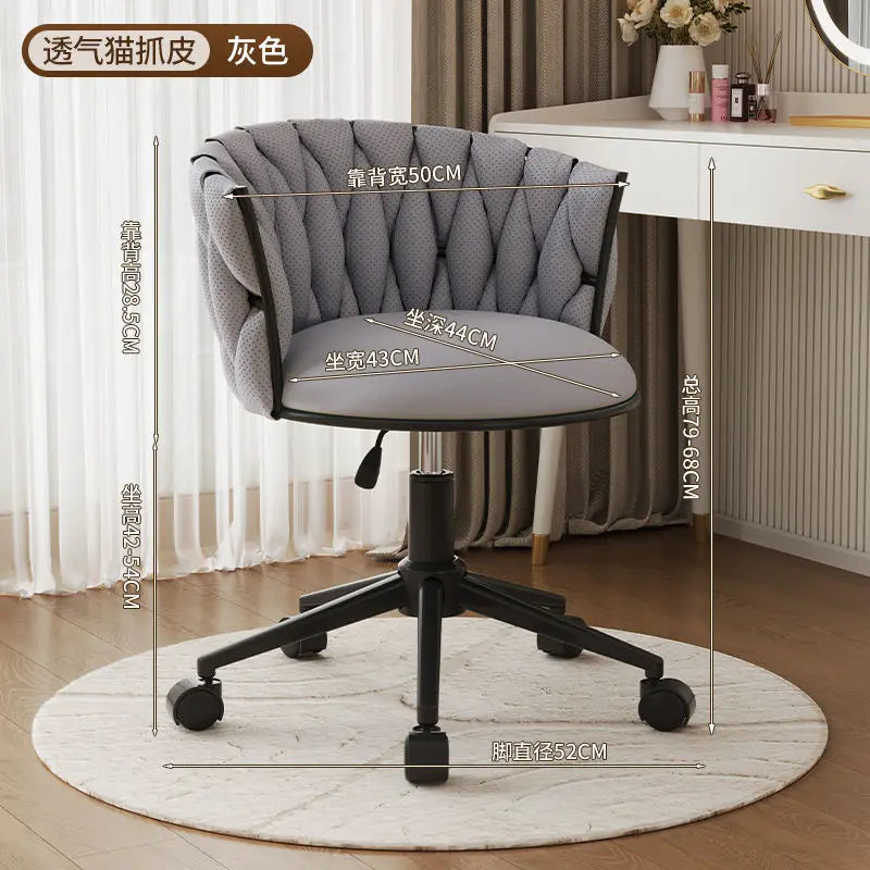 Office Chair, Swivel Desk Chair , Stylish Seating for Home Office, Vanity & Modern Glam Workspace Decor