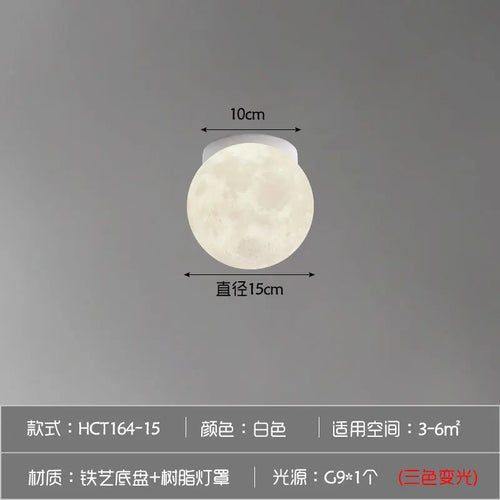 Creative 3D Printing Moon Lights, Modern and Minimalist Hallway Ceiling Lights, Children'S Rooms, Bedrooms, Study Rooms, Living