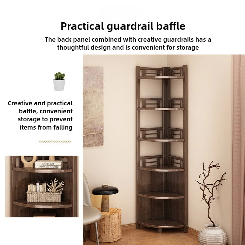 Corner Rack Multi-Layer Triangular Storage Shelf Living Room Floor-To-Wall Cabinet Kitchen Corner Tripod
