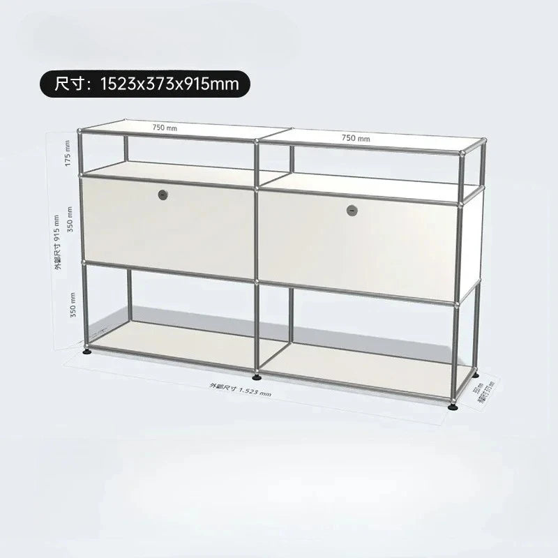 Living Room Cabinet Sideboards Coffee Table Tv Stand Storage Cabinet Corner Metal Storage Display Customizable Modular Furniture
