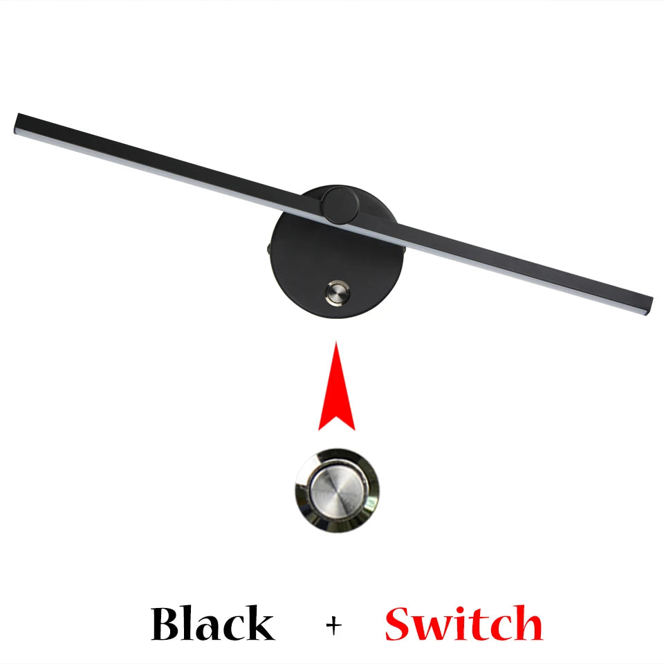 Nordic LED Indoor Wall Lamps White/Black Wall Lights for Home Bedroom Balcony Bedside Mirror Front with Swith Wall Sconce