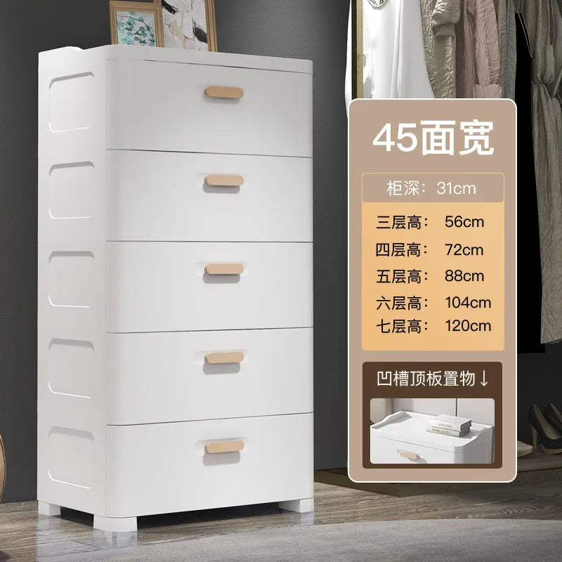 Thickened Storage Cabinet, Locker, Household Snack Storage Box, Bedroom Plastic Chest of Drawers, Locker Drawer Type
