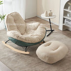 Lazy Sofa Rocking Chair Single Eggshell Chair Living Room Bedroom Cream Wind Small Sofa Swing Chair Leisure Penguin