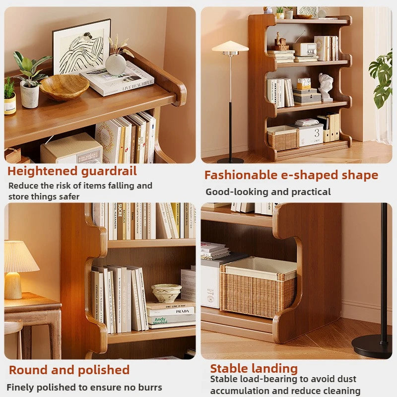 Bookshelf Shelf Floor-To-Ceiling Bookcase Simple Living Room Locker Integrated Wall Multi-Layer Home Storage Display Cabinet