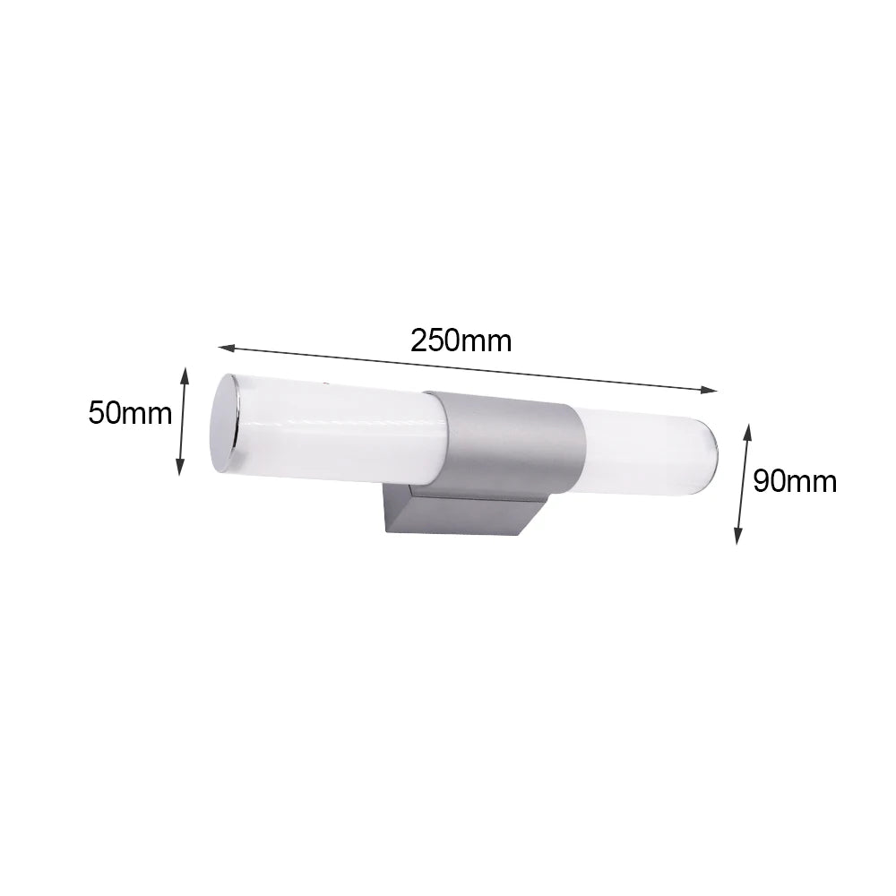 12W 16W 22W Bathroom Wall Lamp Led Mirror Light 110V 220V AC Modern Style LED Tube Waterproof Dressing Light Indoor Lighting