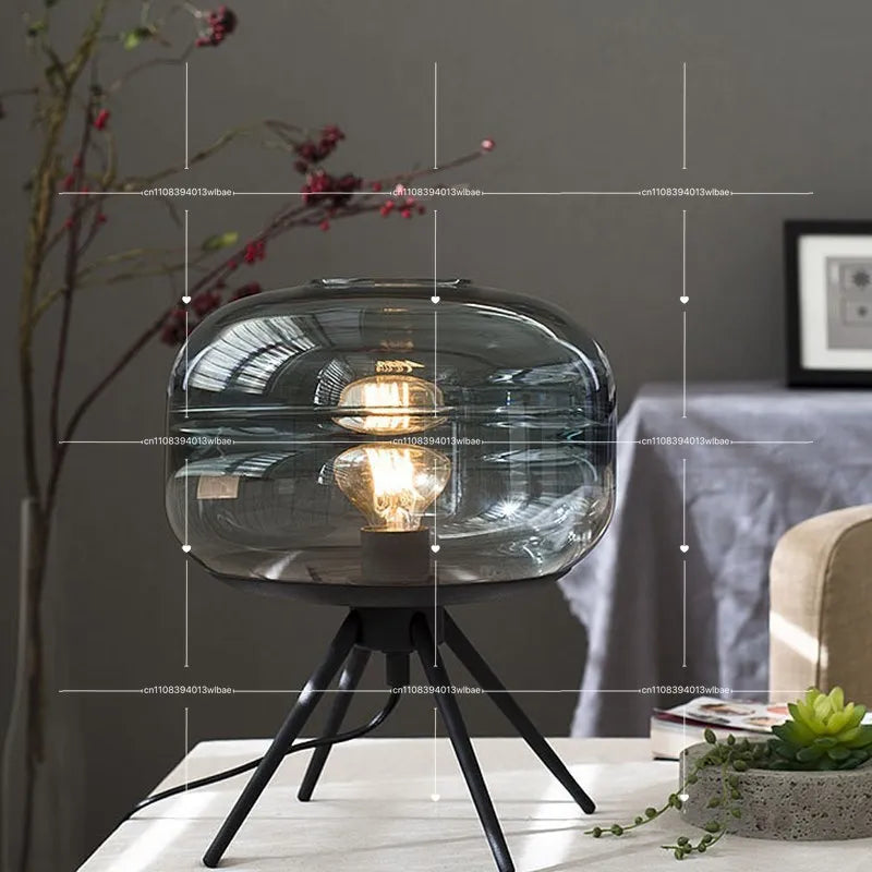 Designer, Post-Modern Creative Art Glass Bedside Decorative Lamp, Suitable for Hotel Bedrooms, Study Rooms, Living Rooms
