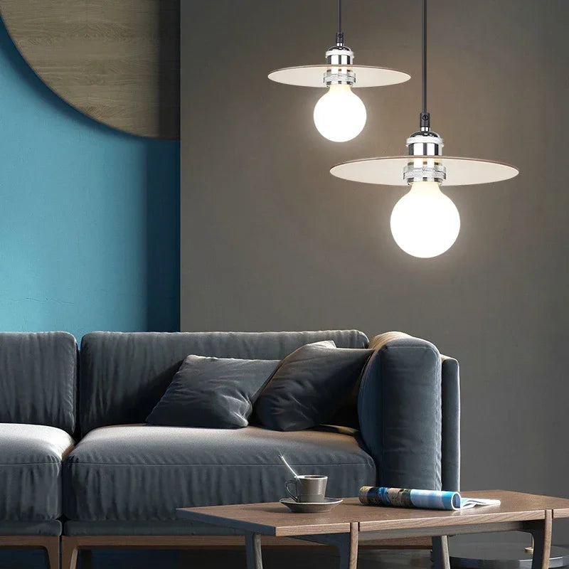 Vintage LED Pendant Lights Lamparas Creative Glass Hanging Lamp Modern Glass Chandeliers Bedroom Pendant Lamp Lamps Aesthetic
