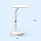 LED Clock Table Lamp USB Chargeable Dimmable Desk Lamp Plug-In LED Light Foldable Eye Protection Reading Night Light