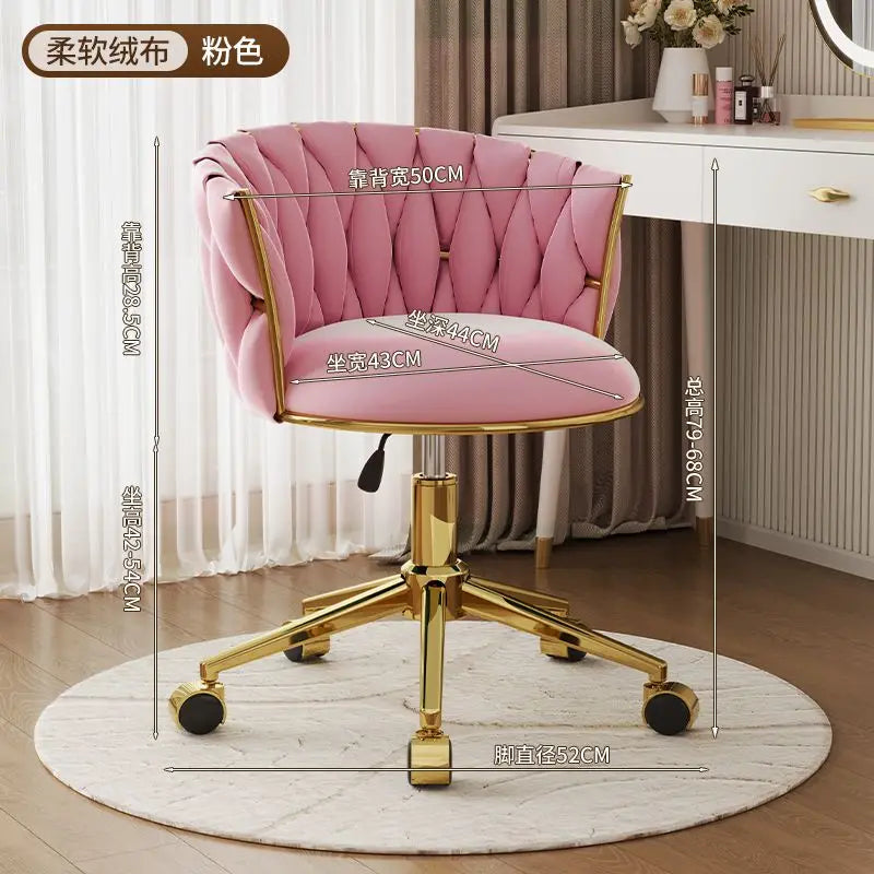 Office Chair, Swivel Desk Chair , Stylish Seating for Home Office, Vanity & Modern Glam Workspace Decor