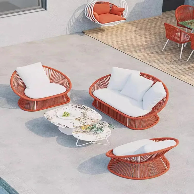 Outdoor Rattan Combination Courtyard Leisure Furniture Hotel Villa B & B Balcony Open-Air Outdoor Waterproof Rattan Chair Sofa