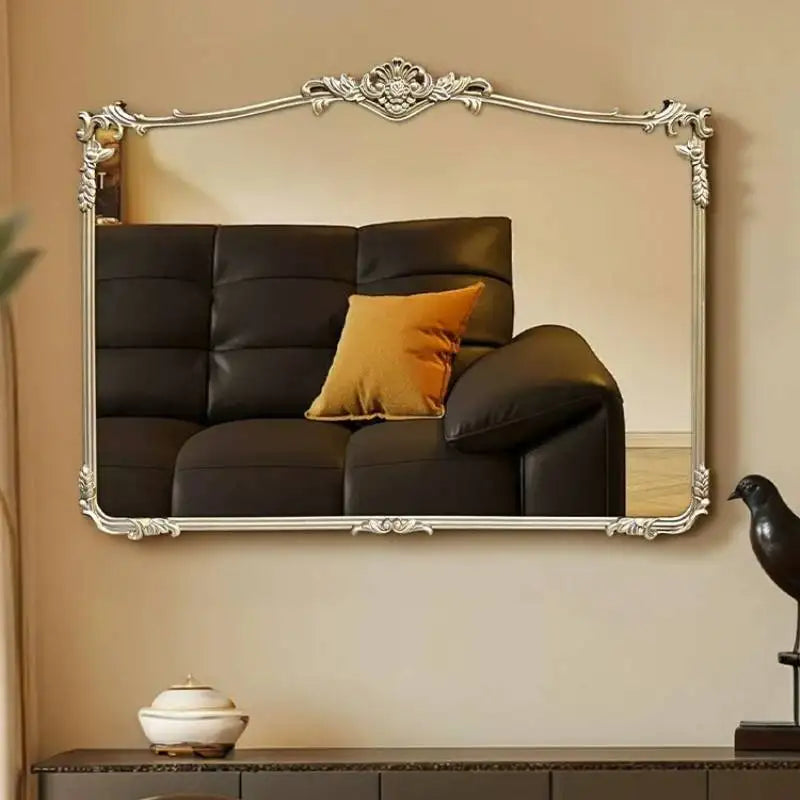 Modern Decoration Mirror Decor Unbreakable Metal Desk Makeup Wall Mirror Decor Art Bedroom Standing Espejos Vintage Home Decor