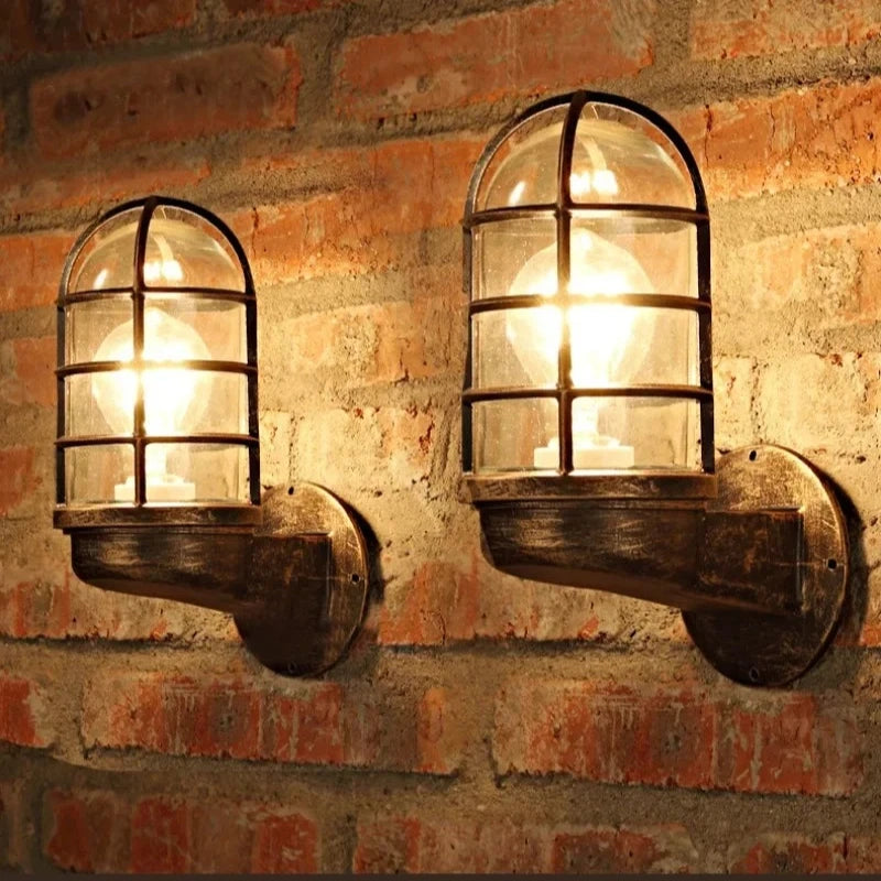 European Retro Outdoor Ultra Bright Waterproof LED Wall Lamp Desk Staircase Corridor Outdoor Courtyard Wall Light
