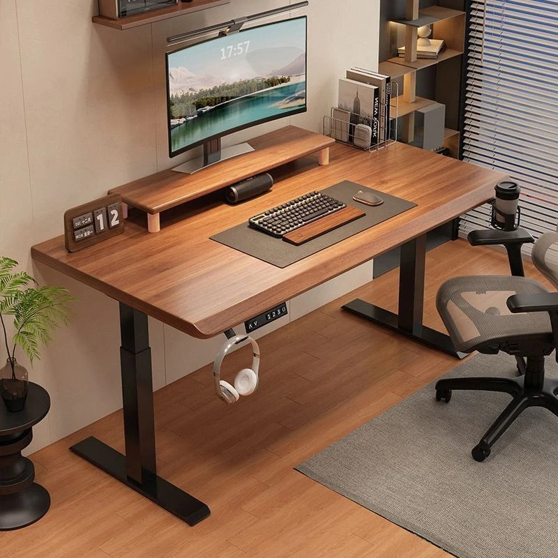 Solid Wood Electric Adjustable Computer Desk Smart Gaming Desk Home Study Table Office Desk Workstation Writing Table Style