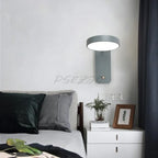 Creative Rotatable with Switch LED Wall Lamp Study Desk Eye Protection Reading Light Nordic Bedroom Bedside Lamp