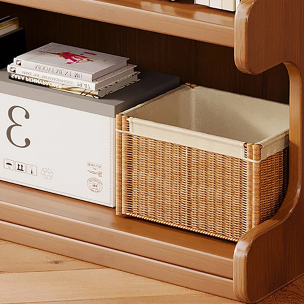 Floor-to-Ceiling Bookshelf with Multi-Tier Storage for Living Room & Home Office