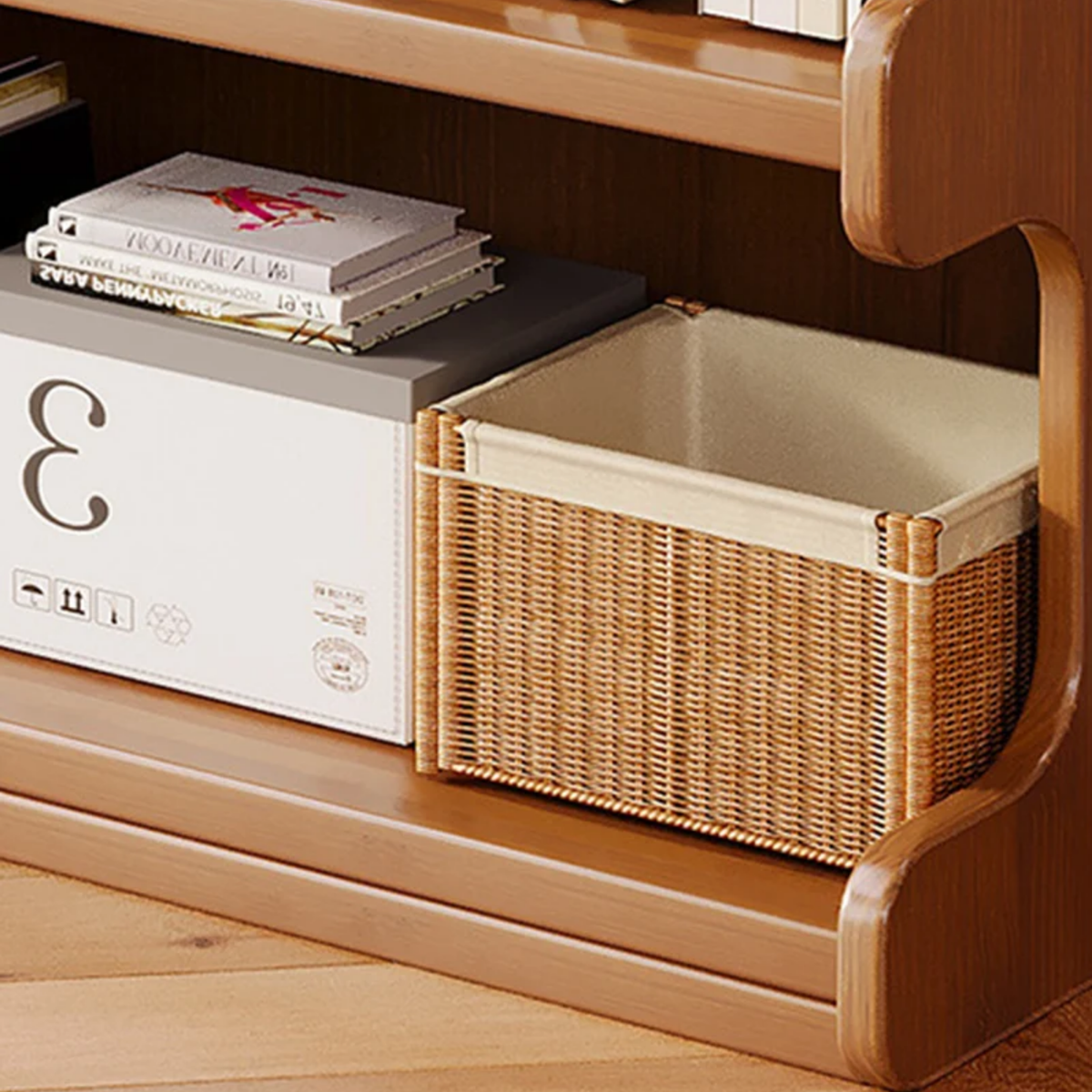 Floor-to-Ceiling Bookshelf with Multi-Tier Storage for Living Room & Home Office