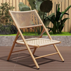 Modern Chinese Style Outdoor Patio Table & Chair Set with PE Rattan & Tempered Glass