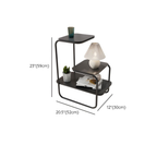 Modern Nordic Sofa Side Table, Wrought Iron Bedside & Accent Table