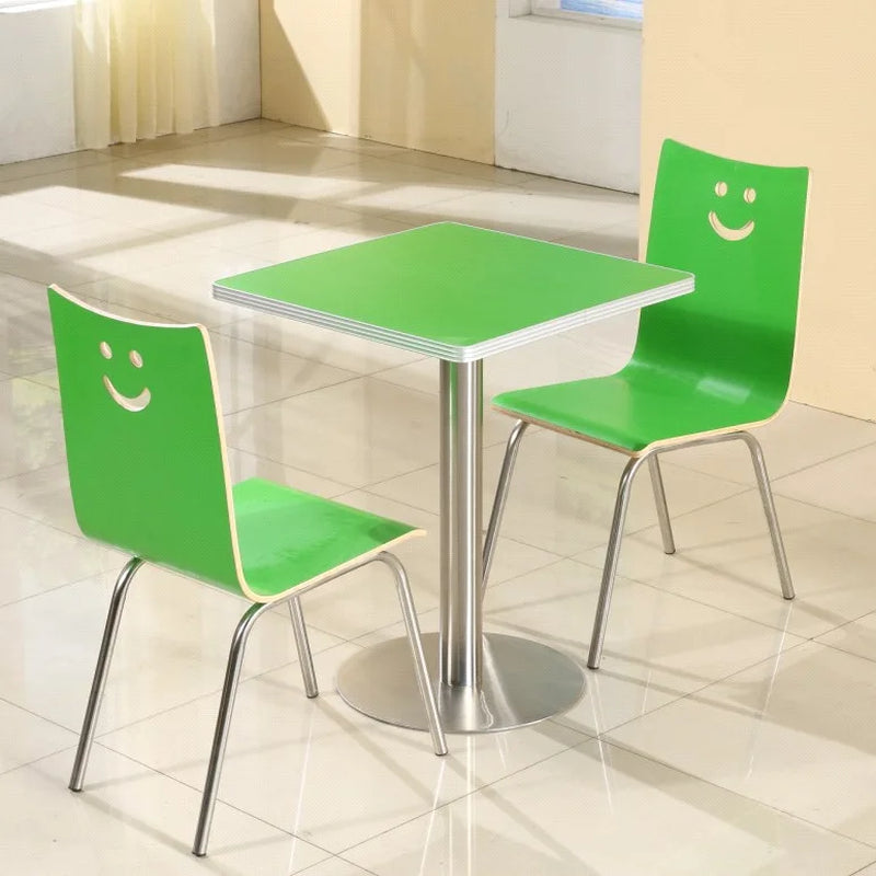 For Fast Food Restaurant Dining Table and Chair Set for Breakfast Snack Burger Milk Tea Shop High End Catering Staff Canteen