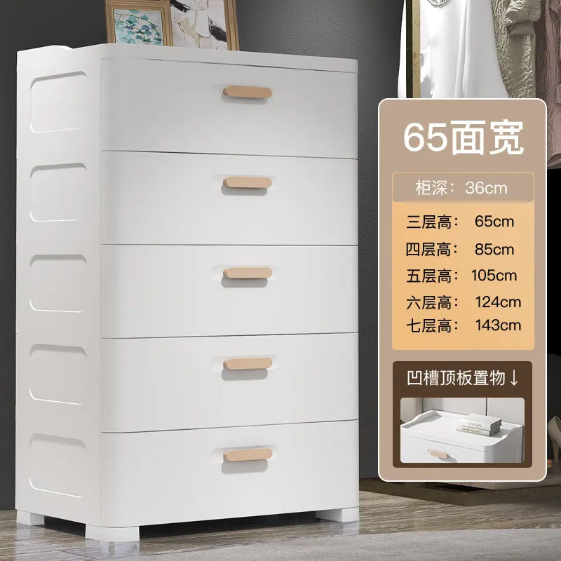 Thickened Storage Cabinet, Locker, Household Snack Storage Box, Bedroom Plastic Chest of Drawers, Locker Drawer Type