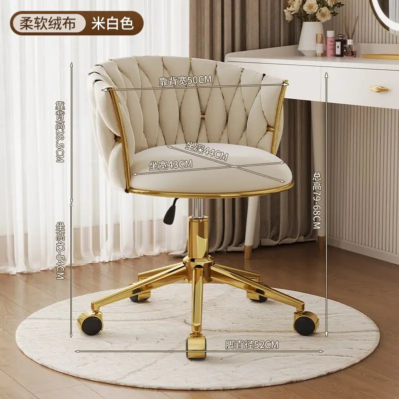 Office Chair, Swivel Desk Chair , Stylish Seating for Home Office, Vanity & Modern Glam Workspace Decor