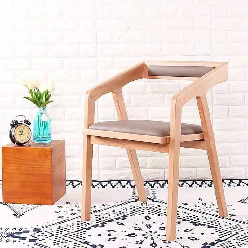 Red Oak Study Desk Wind Log Solid Wood Dining Table Computer Desk Household Small Apartment Desk